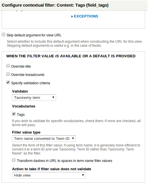 Drupal rules vbo contextual filter