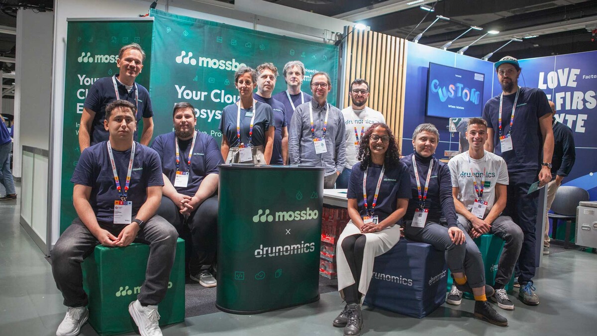 drunomics x mossbo auf der DrupalCon 2025 im Austria Center Vienna
