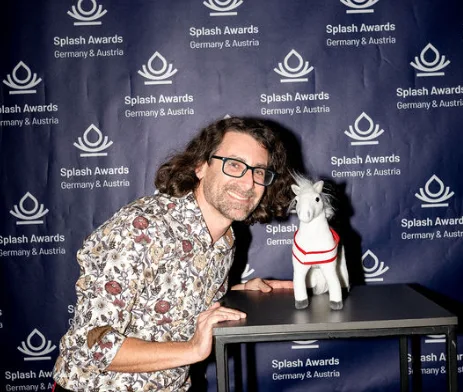 Jeremy with Franz Josef at the Splash Awards: Germany & Austria in Vienna in 2025