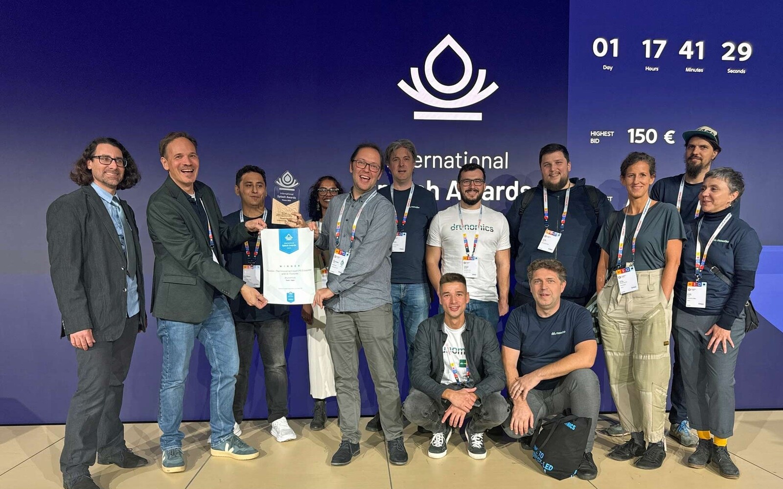 Der internationale Splash Award 2025 für mossbo wurde im Rahmen der DrupalCon im Austria Center Vienna verliehen.